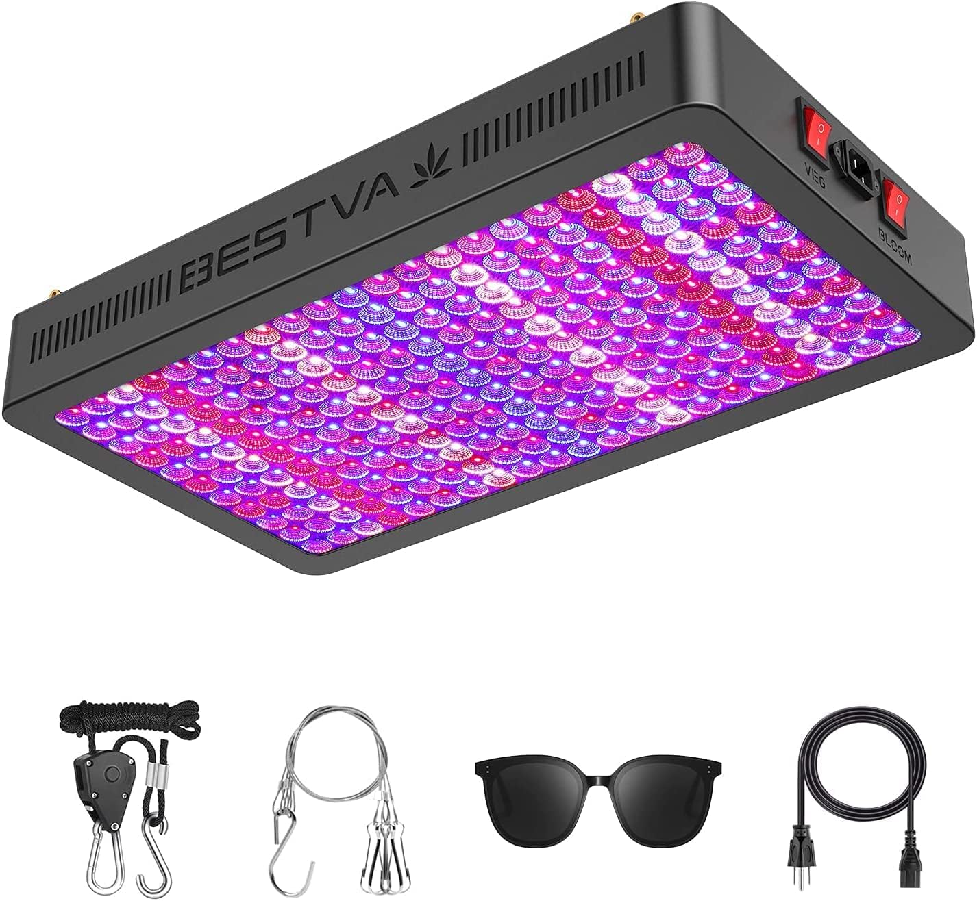 BESTVA 3000W Led Grow Light 5x4ft LM301B Diodes Reflector Full Spectrum