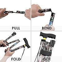 Vista 4 de Walking Cane PANZHENG Cane for Man/Woman Mobility & Daily Living Aids 5-Level Height Adjustable Walking Stick Comfortable Plastic T-Handle