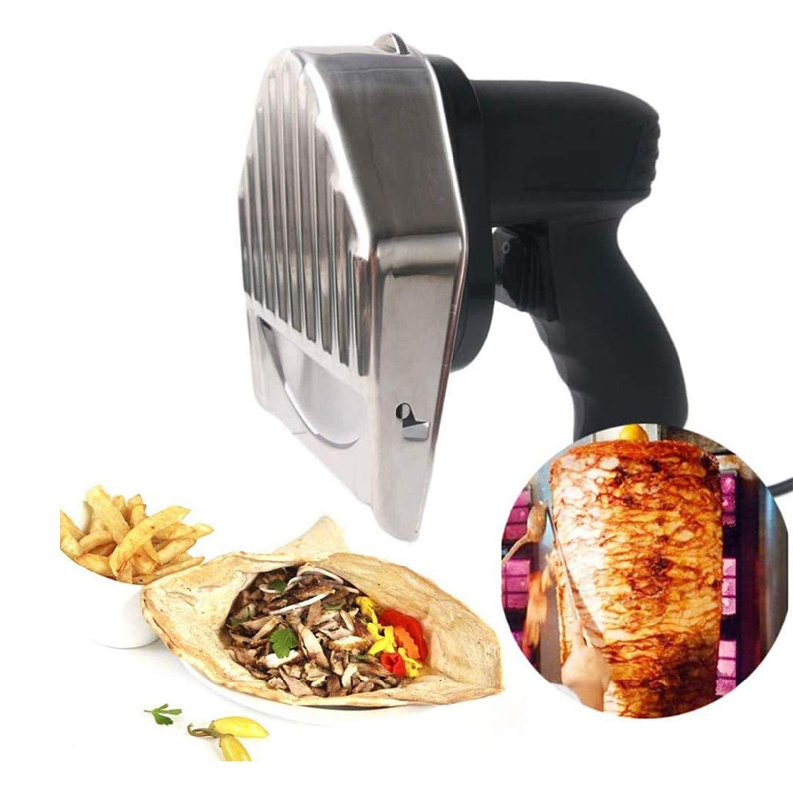 YLJYJ Professional Electric Kebab Knife Electric Gyro Knife 80w Adjustable Intensity Hand-held Barbecue SlicerbbQ