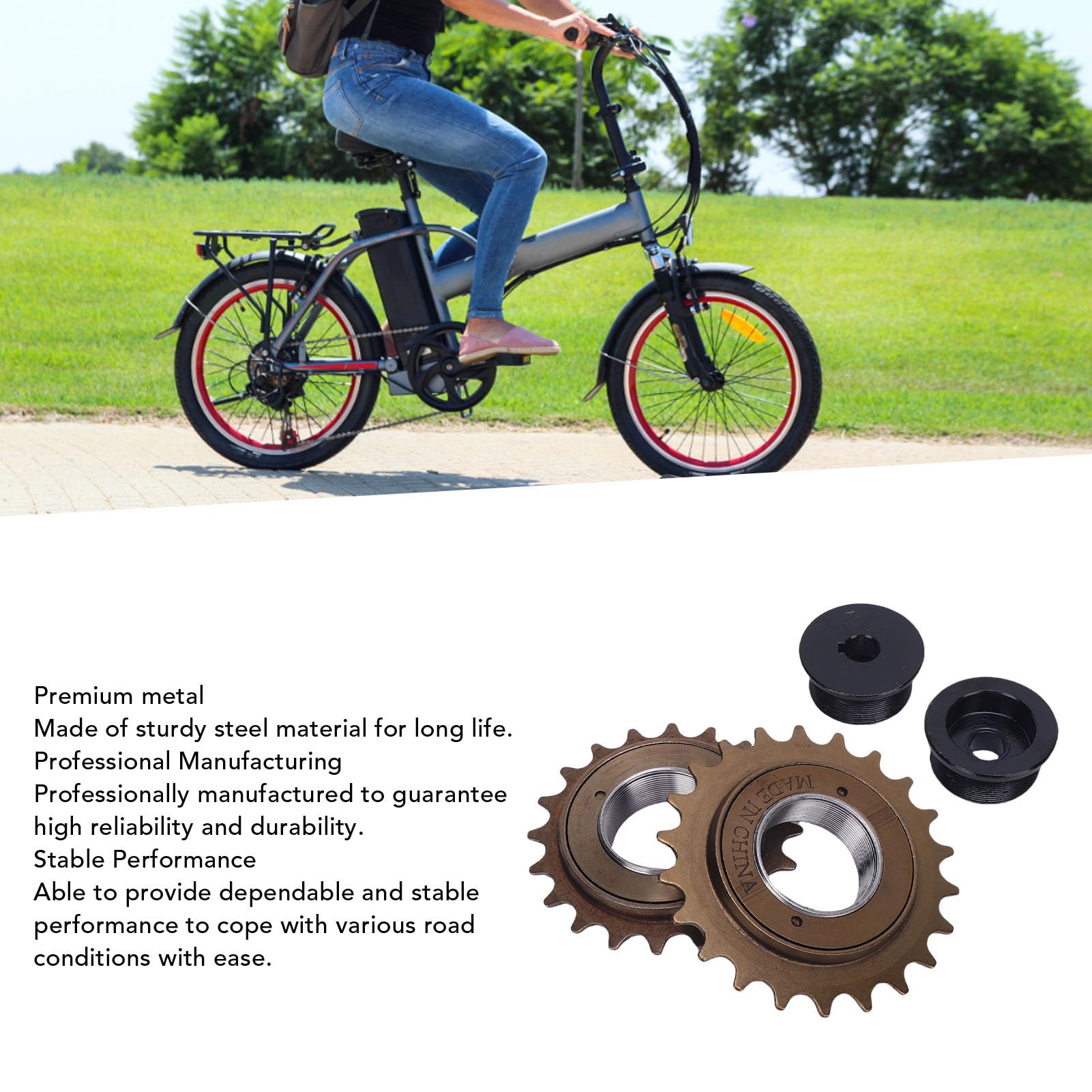 Cryfokt Bicicleta Eléctrica Piñón 20T Acero Kit Adaptador