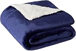 Amazon Basics Reversible Sherpa Comforter Set with Pillow Sham, Brown, King