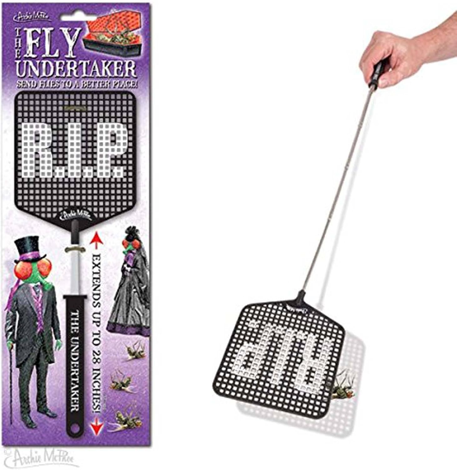 Mcphee Accoutrements The Fly Undertaker - R.I.P. Fly Swatter : Patio, Lawn & Garden