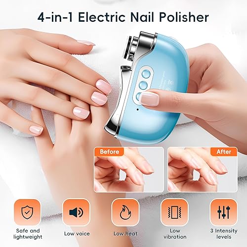 Miniatura 2 de Cortadora de uñas eléctrica, lima de uñas eléctrica segura y fácil, cortaúñas para bebés y kit de recortadora de uñas para recién nacidos, niños