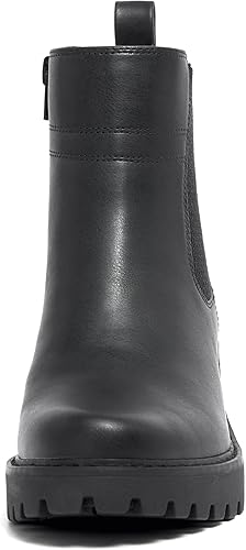 Miniatura 2 de vodvob Botas de tobillo para mujer, botines de tacón de cuña elásticos con plataforma Chelsea sin cordones y suela de lengüeta