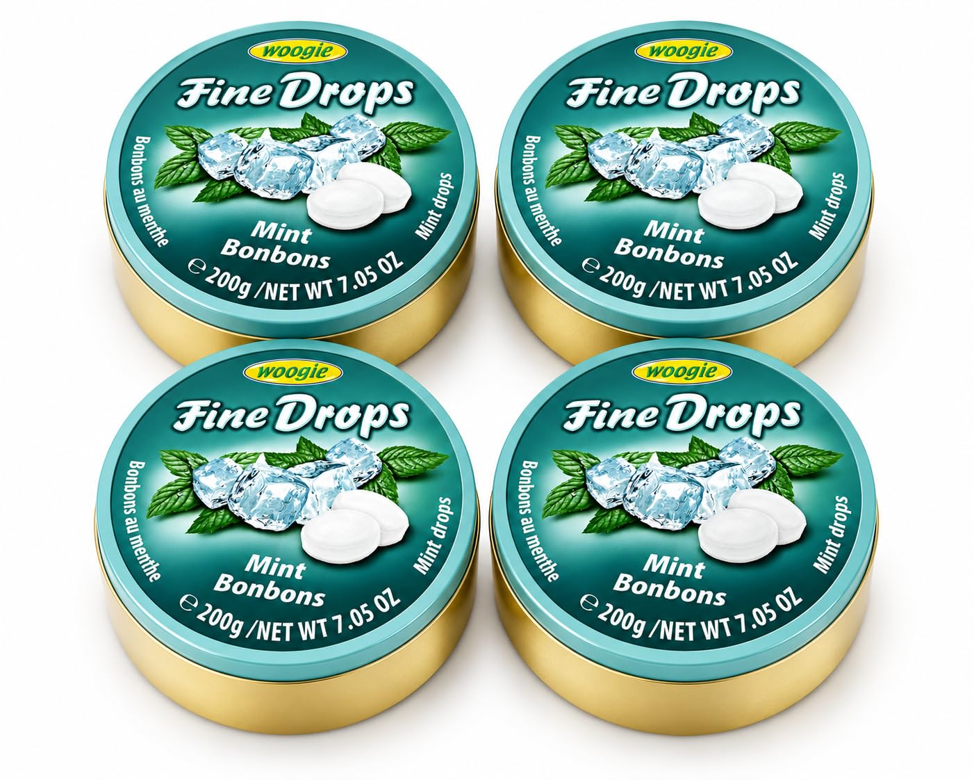 Amazon.com : Woogie, German Fine Drops Sanded Mint Candy Tin 200gr
