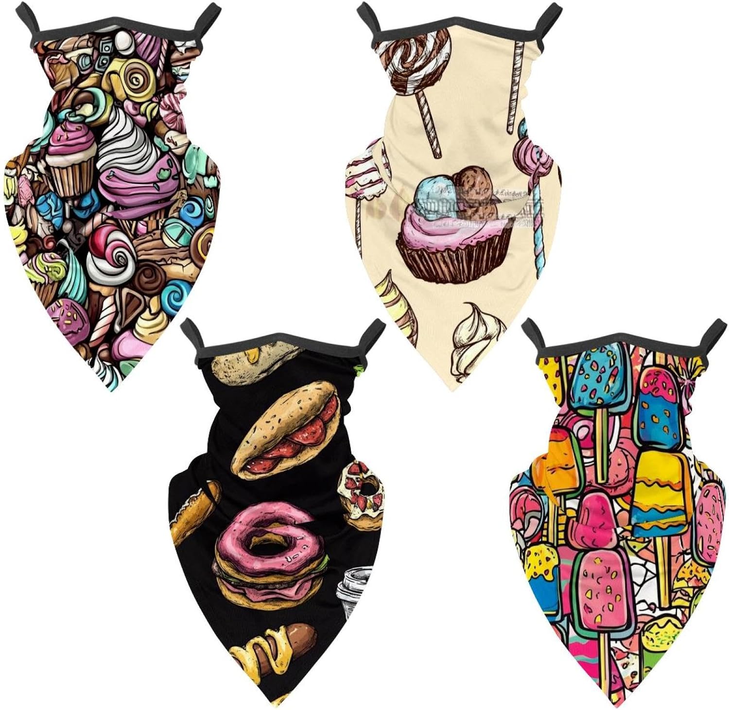 4 Pack pepper leaves flowers (1) Fishing Neck Gaiter - UV Face Mask Sun Protection for Men & Women
