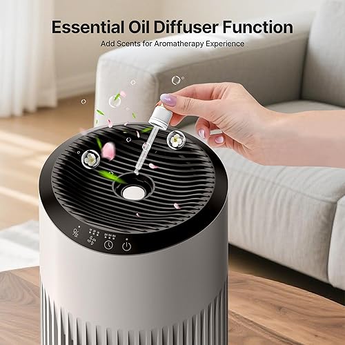 Miniatura 6 de Purificadores de aire para dormitorio y hogar, purificador de aire para olores de humo con esponja de fragancia, purificador de aire pequeño con