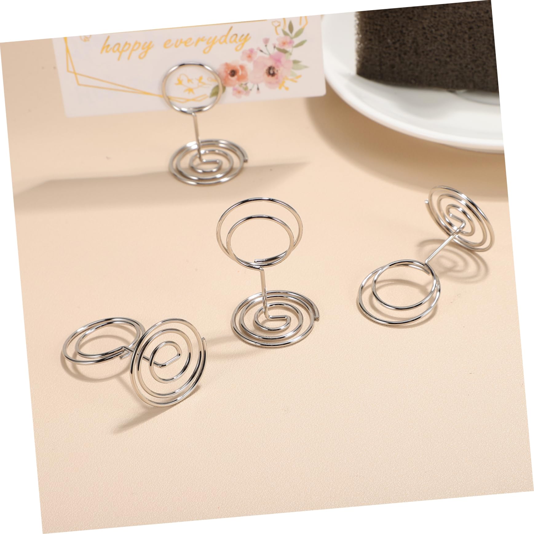 Amosfun 4 Juegos Tarjetero Lámina Soportes Para Naipes Titulares De Números De Mesa Colocar Clip De Tarjeta Mesa De Cartas Soportes De Imagen Titular De La Foto Metal Silver 50 Uds * 4
