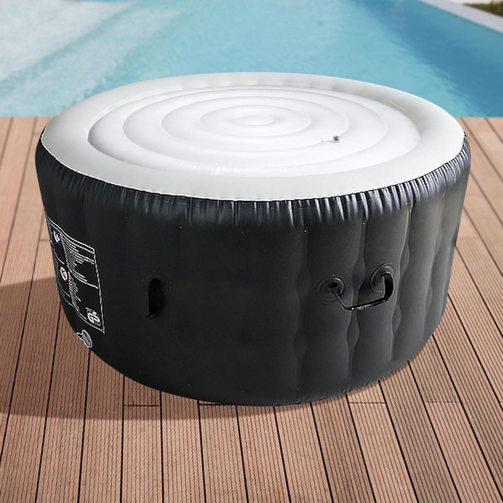 Tosuny Copertura per Vasca Idromassaggio Gonfiabile 4.5 Ft Tonda