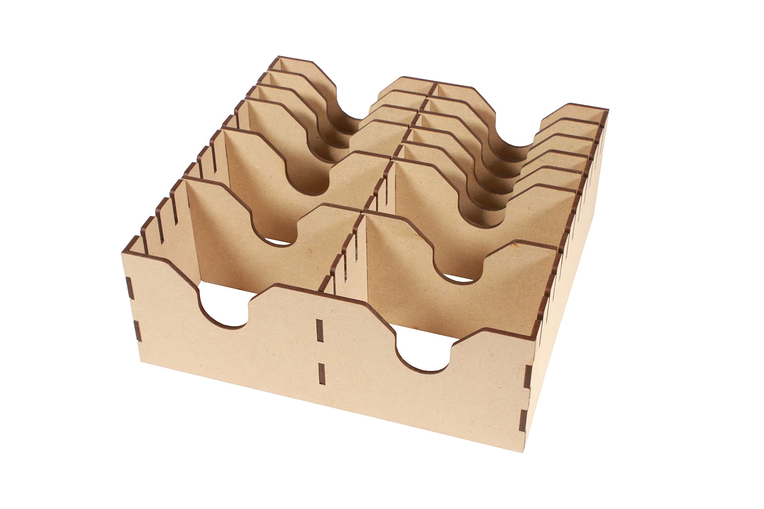 The Broken Token Game Organizer Compatible with Marvel Champions - Wooden Game Organizing Box with Multiple Dividers