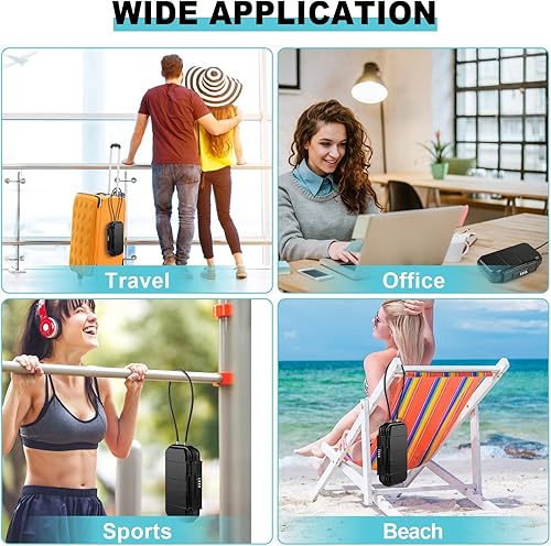 Miniatura 7 de HUANLANG Caja de seguridad portátil con cerradura de combinación, mini caja de seguridad para viajes en la playa, impermeable, pequeñas cajas con