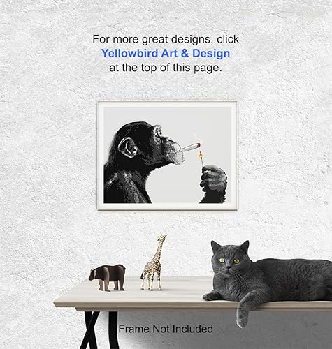Miniatura 6 de DOPE Chimp Smoking Weed LARGE 11x14 - Psychedelic Room Decor - Marijuana Gifts for Men - Dope Posters - Trippy Wall Art - Cannabis Art Print -