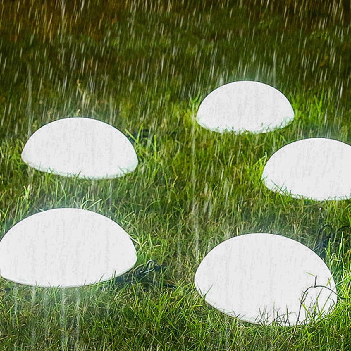 Anneome Solar Hemisphere Light Outdoor Garden Landscape Lamp Ground Stake Light for Lawn Decoration
