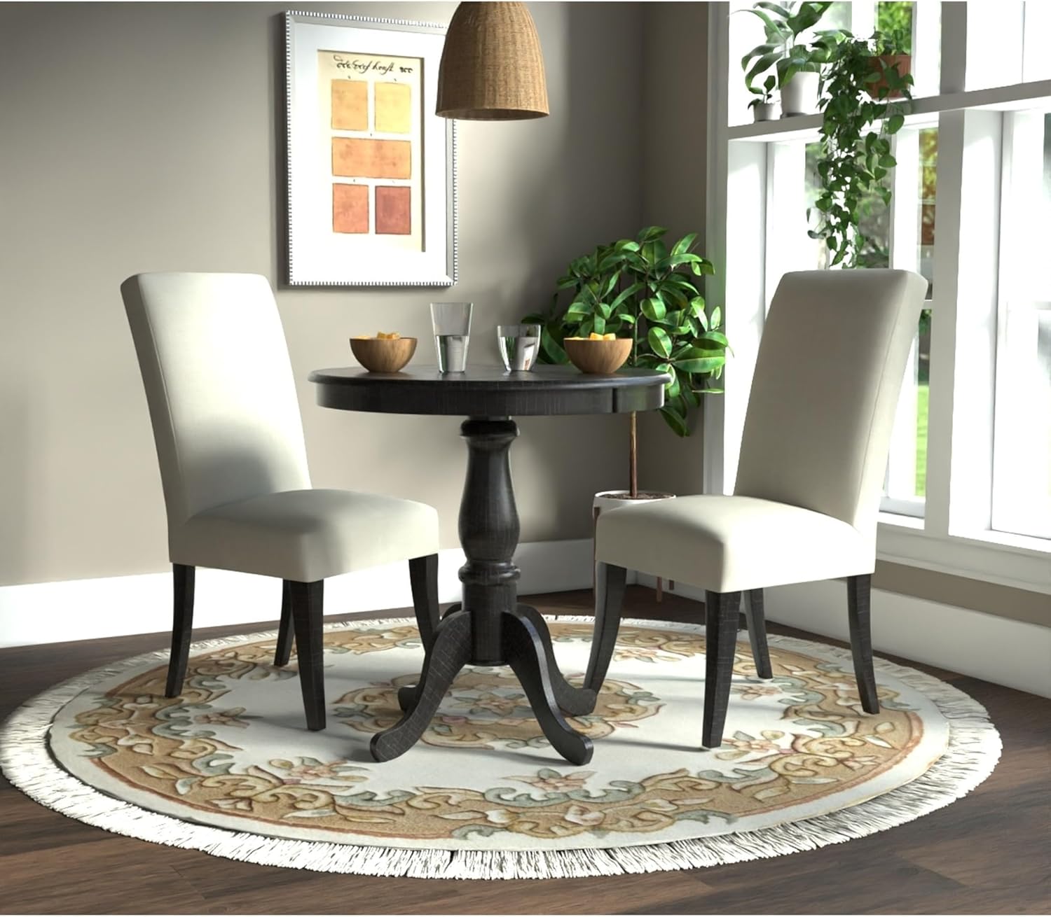 Portland 30" Round Pedestal Bar Table in Espresso