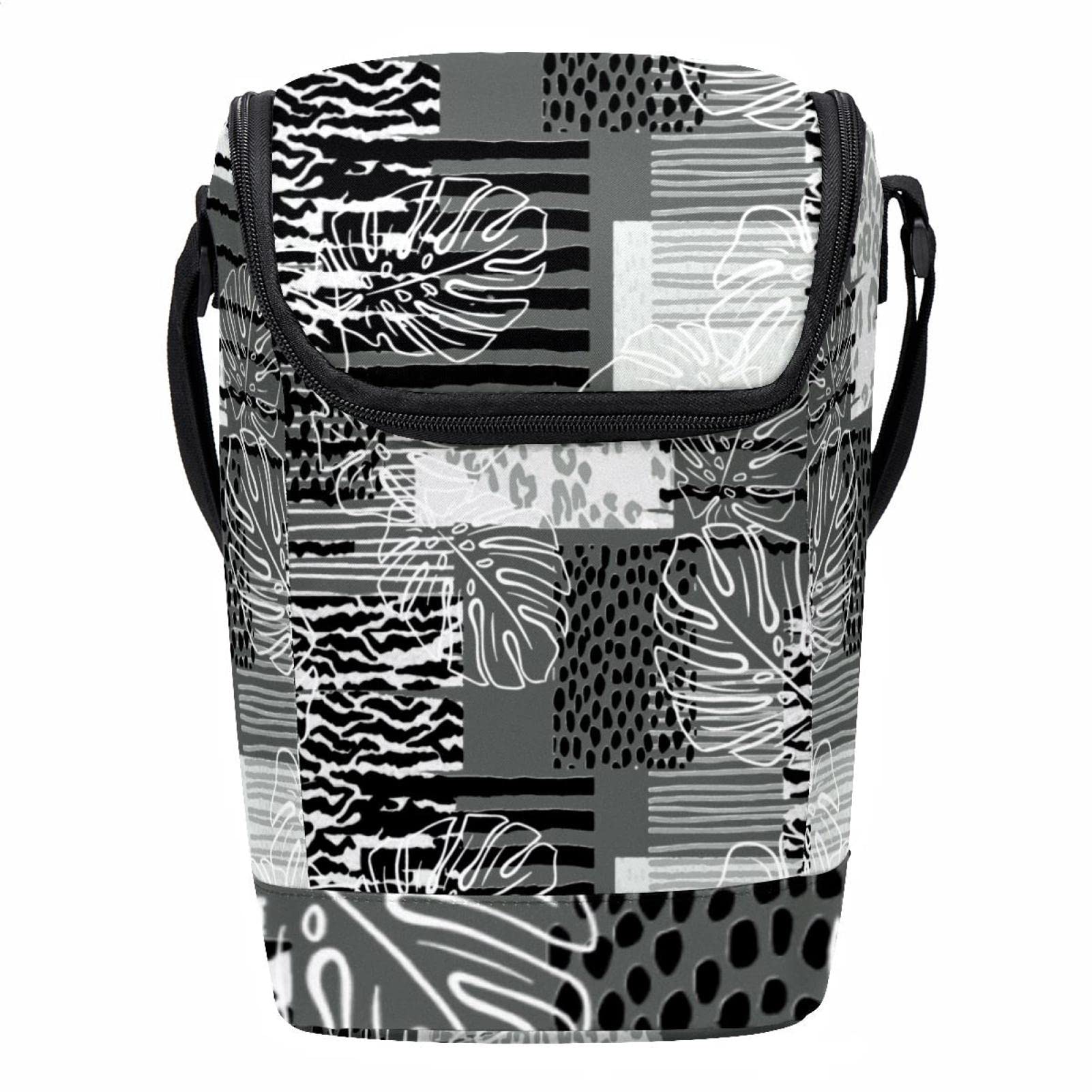 Lonchera para hombres y mujeres portacomidas de oficina estampado hojas de leopardo