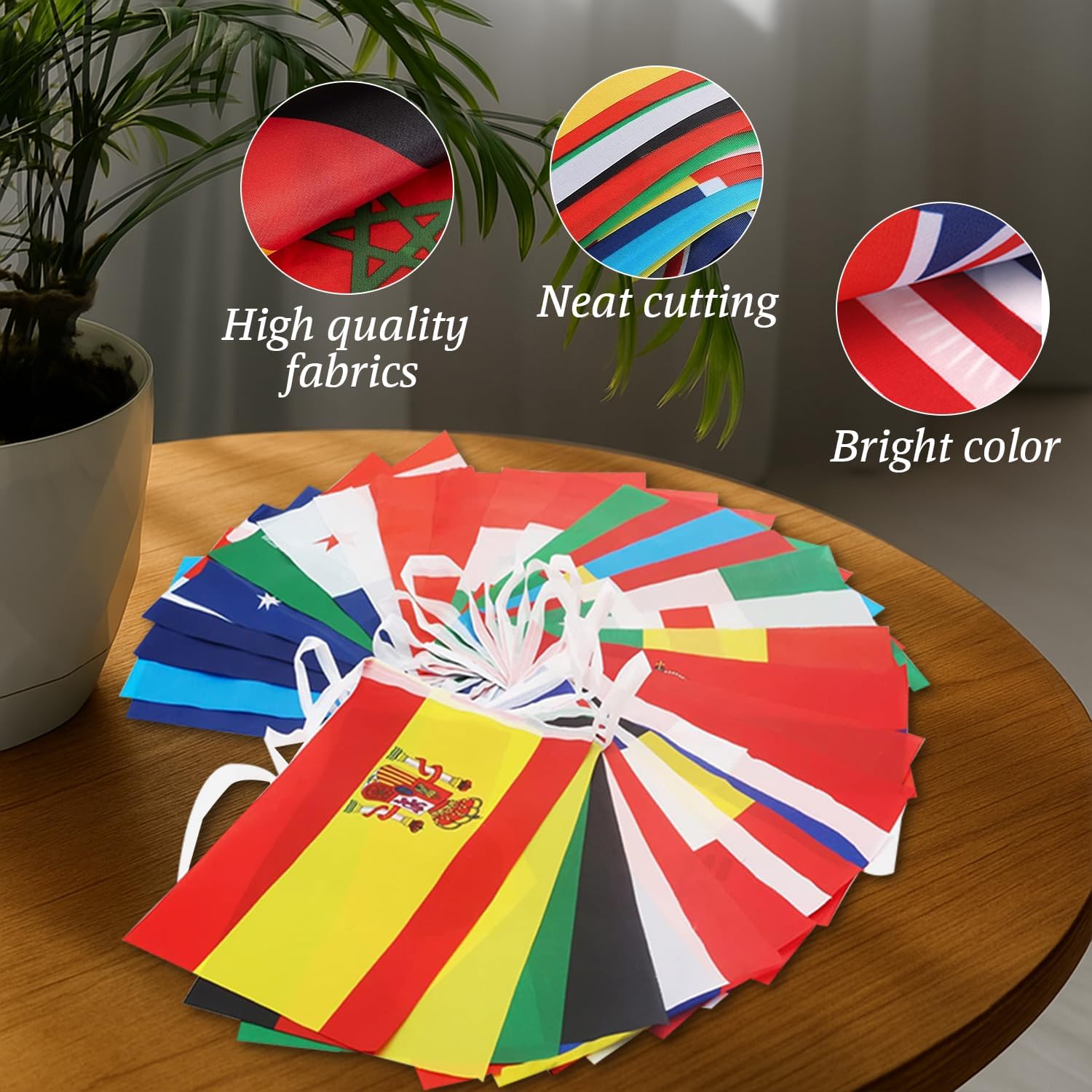 (2 Pack) 100 Countries String Flag Banner Set- 82Ft International World Flags Bunting Durable Mini Polyester Flags for Party Decorations, Classroom, Sports Events & Cultural Festival Decor