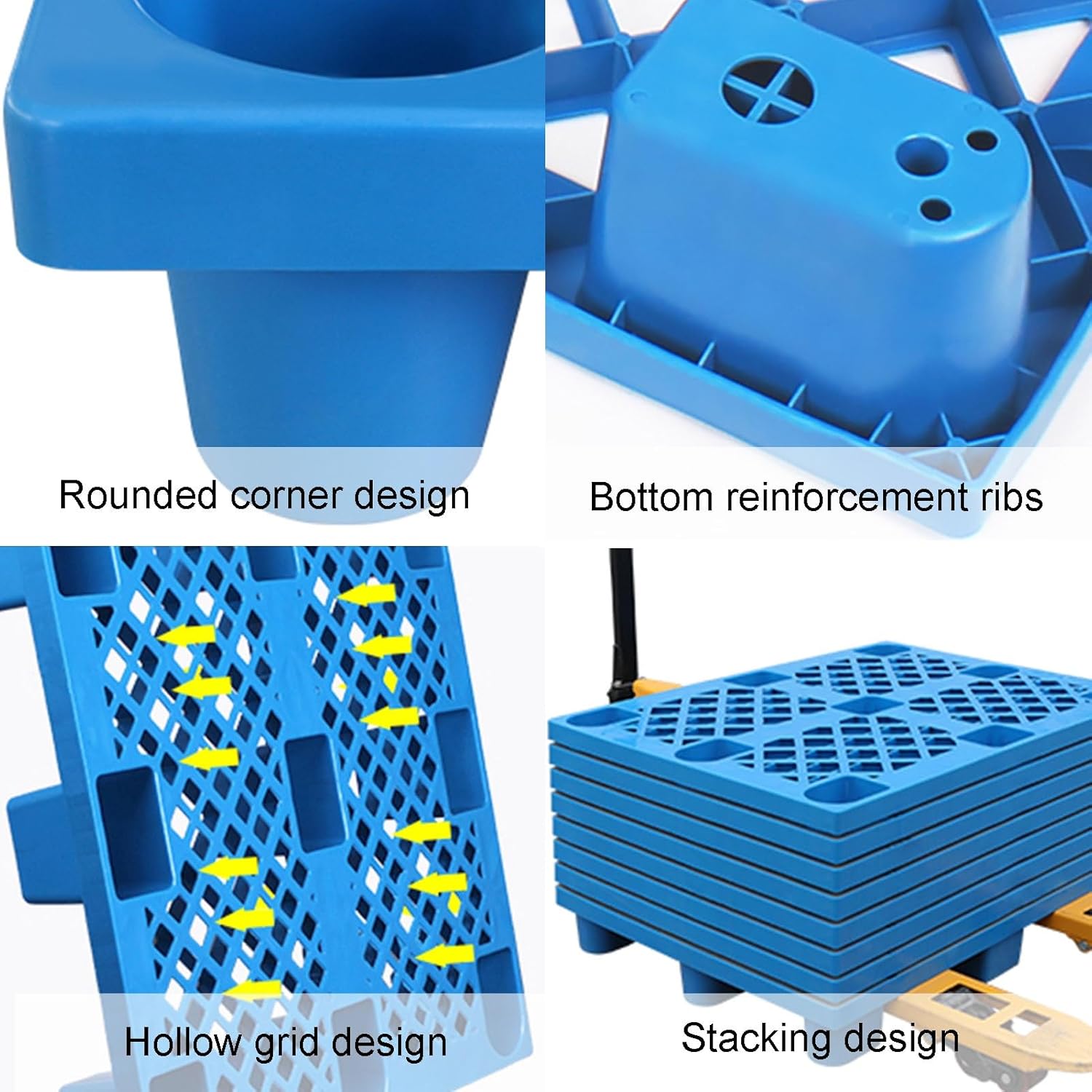 Plastic Pallet, Storage Grid Pad, HDPE Breathable Grids Article Racks, Lightweight Basement Pallet for Racks Outdoor Grid Indoor Floor Supermarket(50x40x12cm-1PC)