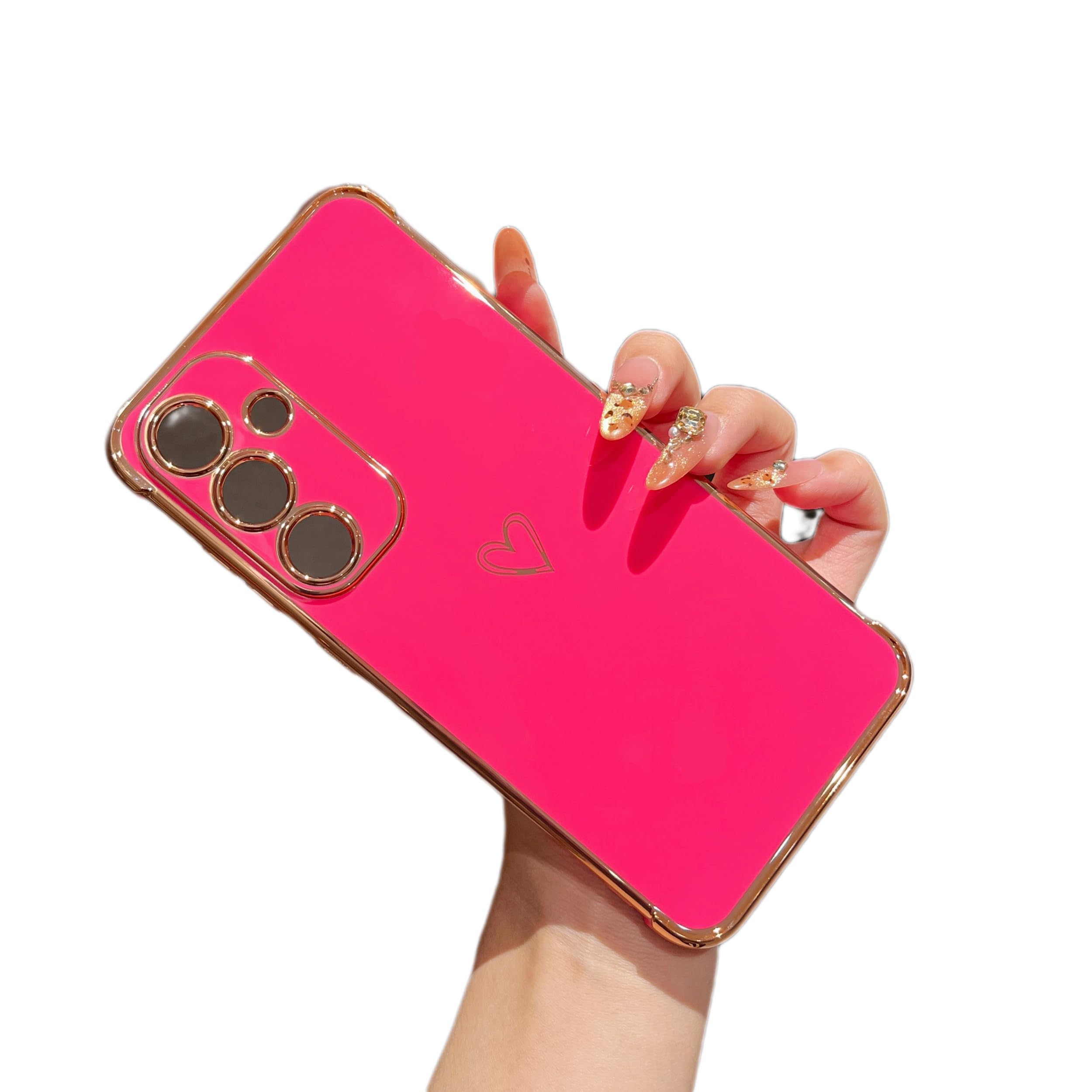 Coque Samsung A15 antichoc contre les rayures d'objectif avec motif cœurs