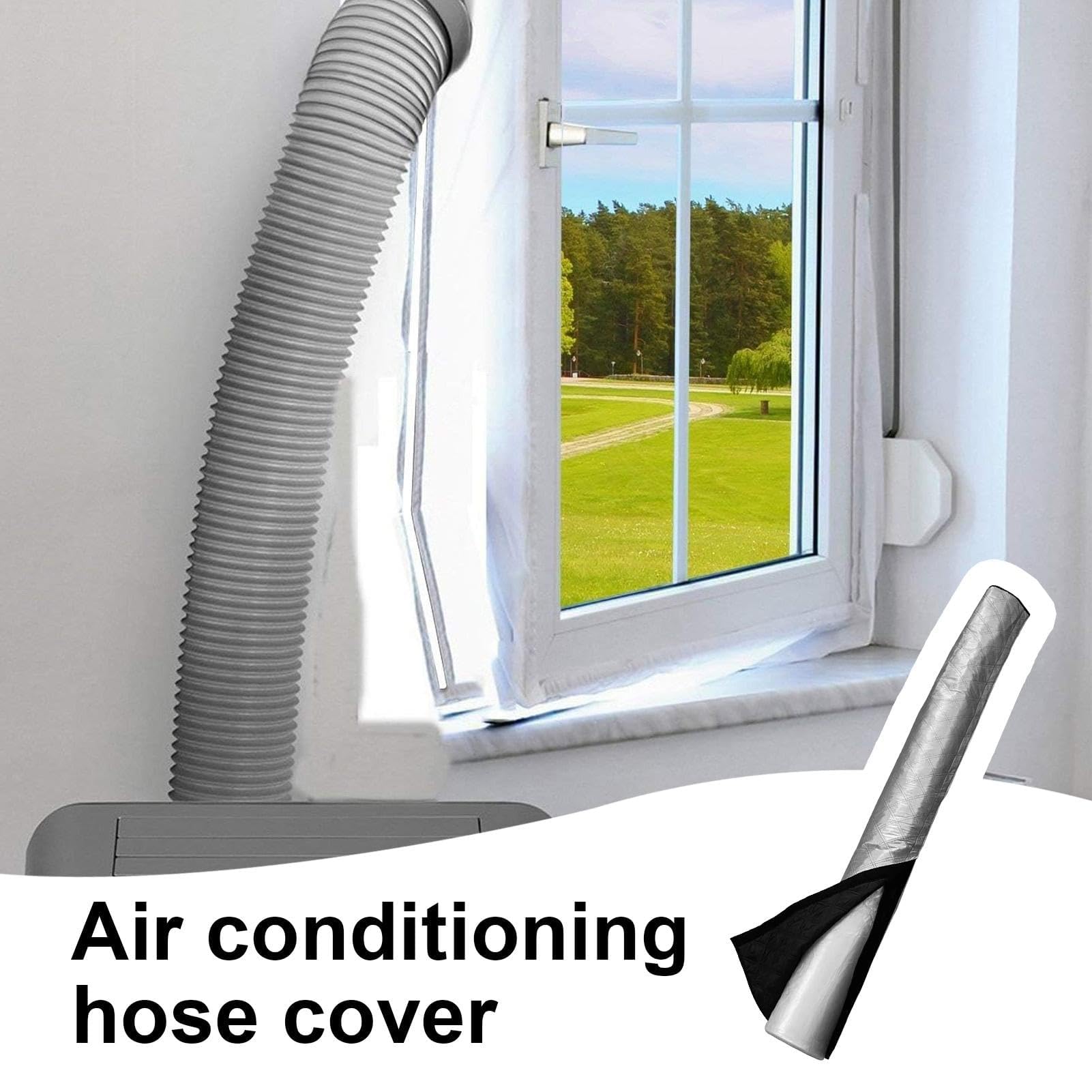 Insulating Cover for Exhaust, Portable Air Conditioning Hose, Insulation Cover, AC Hose Cover for Exhaust Hose Pipes with 5 Inch and 6 Inch Diameter
