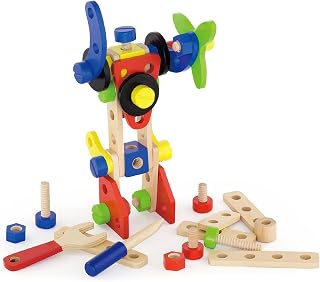 Konstruktionsset aus Holz, 68 Teile