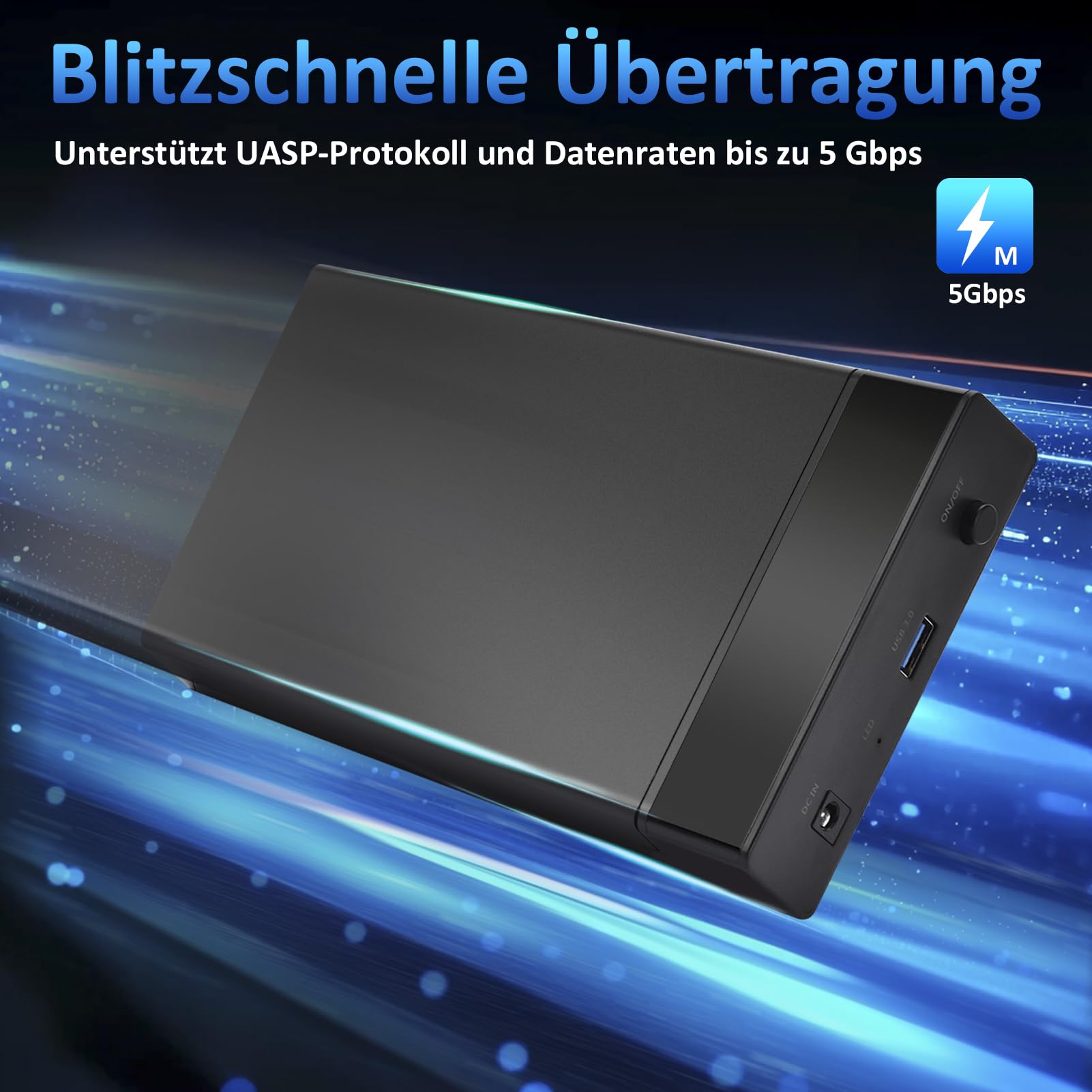 Docking Station USB3.0 5Gbps Supporta UASP 2.5 3.5 Inch SATA - Dettaglio