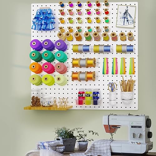 Miniatura 14 de FZK Tablero de clavijas, kit organizador de pared de 74 piezas de metal. Tablero de clavijas resistente, tableros de clavijas, tablero de clavijas