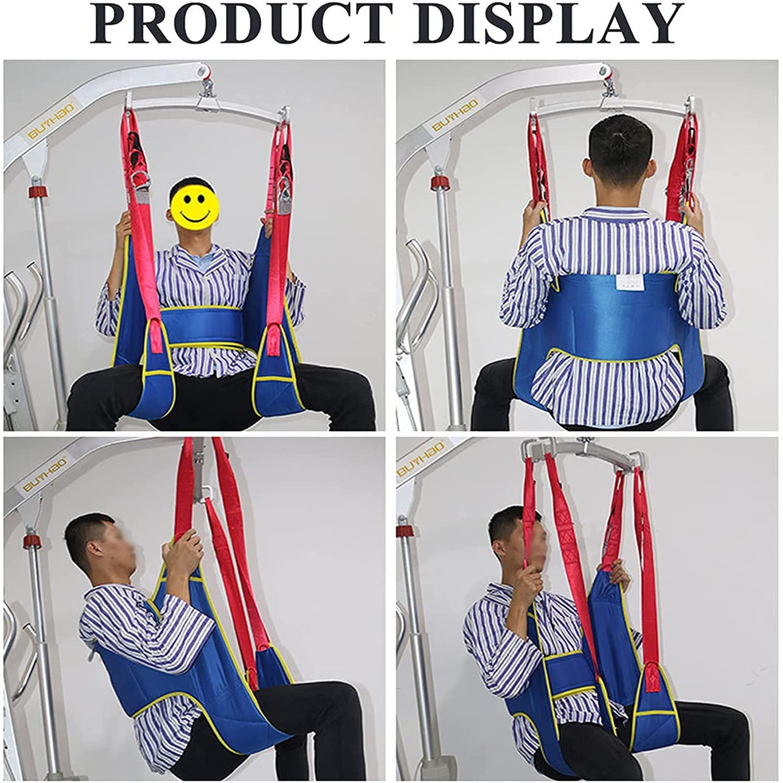 MRKU Sangle de Levage pour Patient, Sangle médicale, Sangle de Douche à Jambes divisées pour Personnes âgées/handicapées, Ceinture de Transfert de Levage de Patient Professionnelle réutilisable