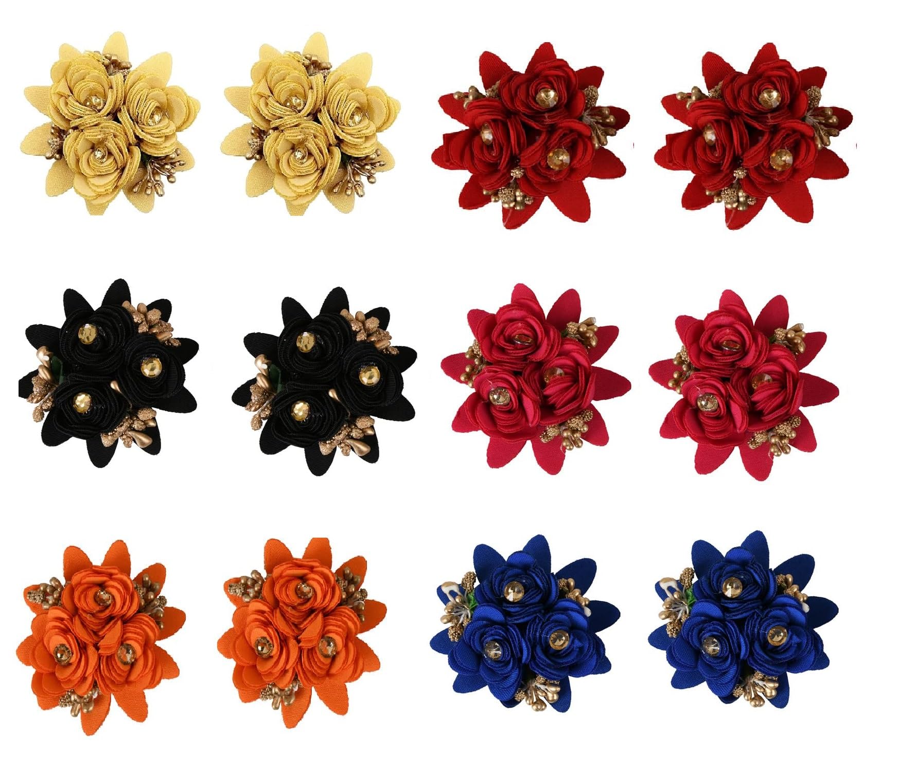 Decorama Premium Artificial Fabric Rose Flowers with Buds and Stone for Home Decoration, Dress, Boutique, DIY Art & Craft, artificial flower for decoration,home decor items, Multicolor Combo Of 12 Pcs (B0CW33XJGT) Amazon Price History, Amazon Price Tracker