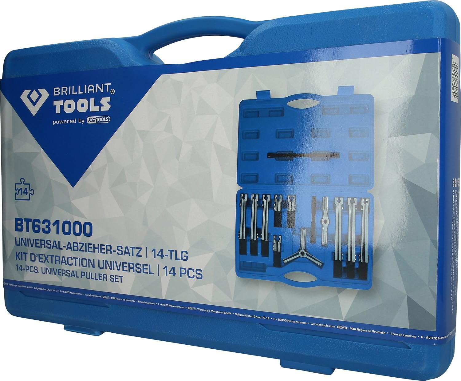 BRILLIANT TOOLS BT631000 Serie estrattore universale, 14 pz [Powered by KS TOOLS]