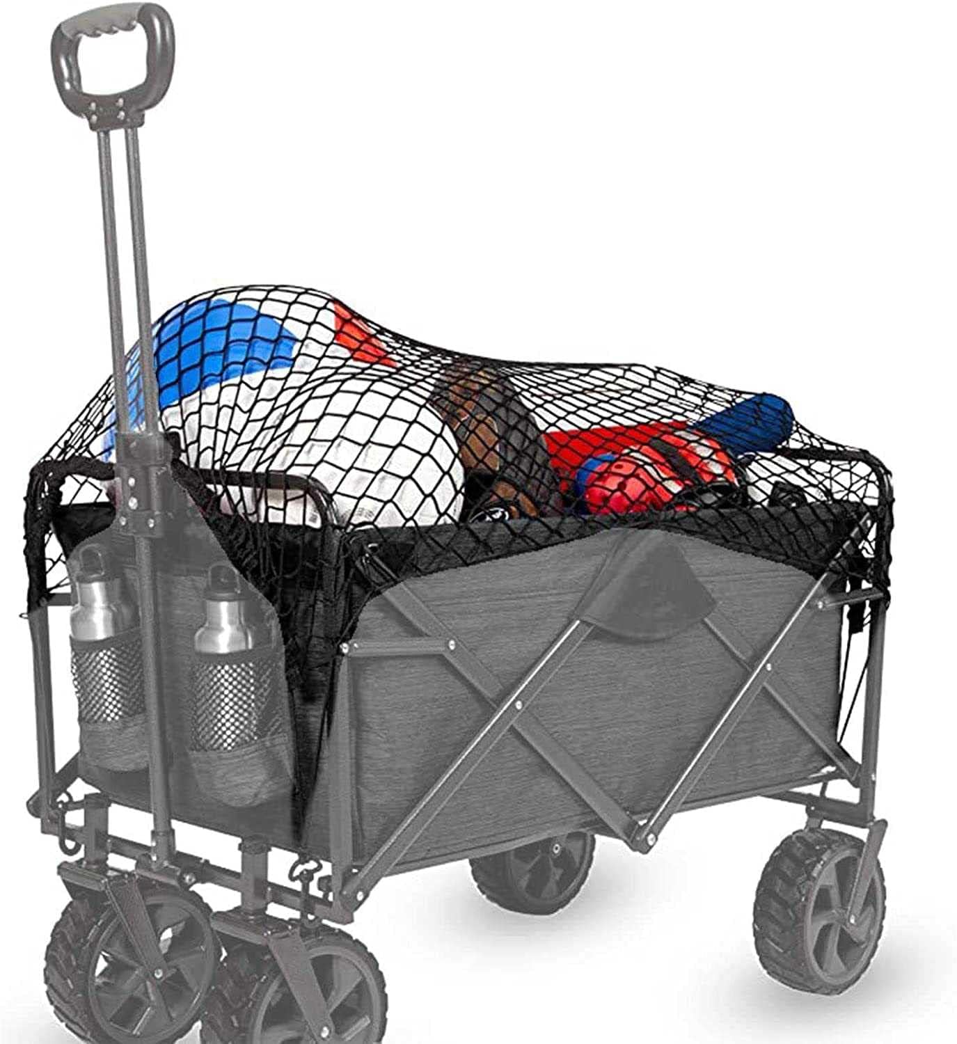 JHKG Red de Carga Plegable Ligera porttil del vagn Plegable al Aire Libre Plegable,Accesorios de Carrito de Camping porttil de Empuje Manual, para Carro utilitario Plegable