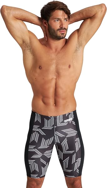Arena Men's Performance Puzzled Swim Jammer Intensive Training Professional Bathing Suit Swim Trunks Pack of 1