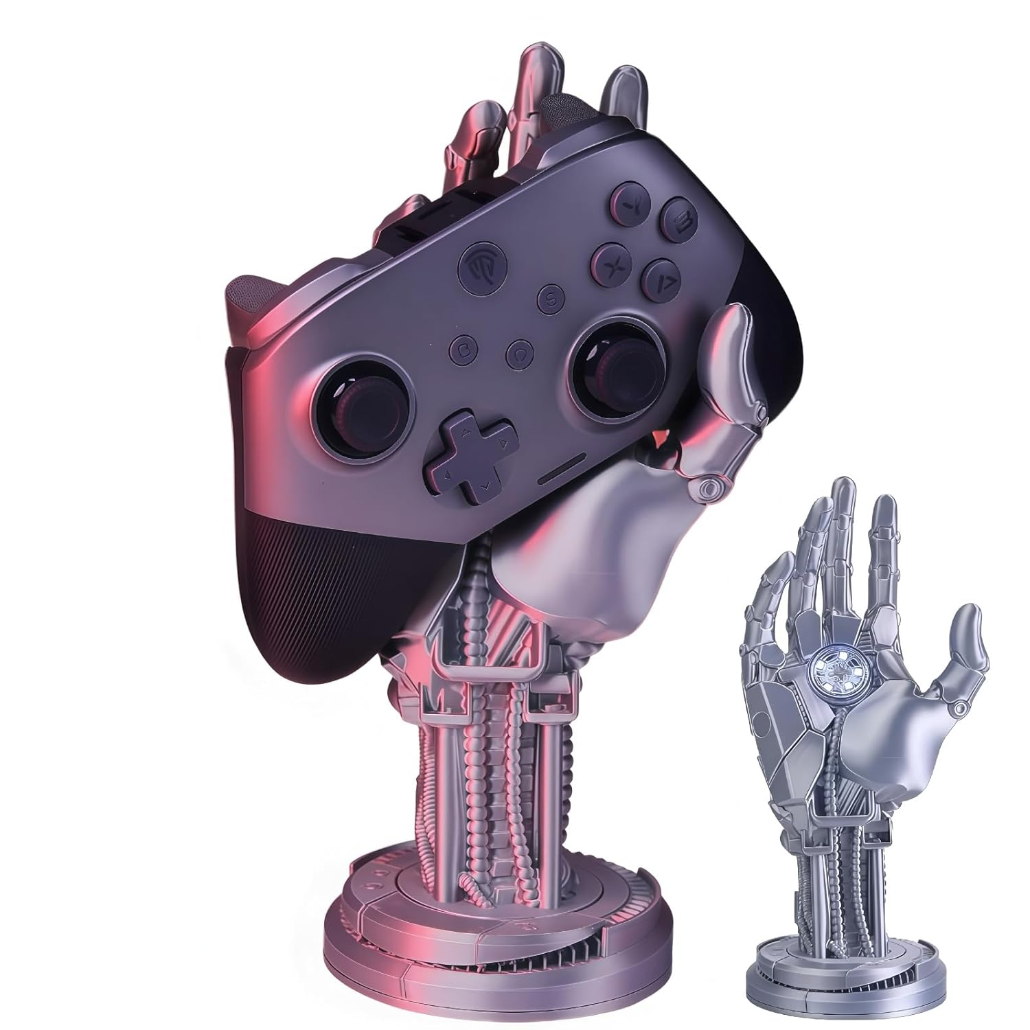 Game Controller Holder Stand for PS5 Xbox Switch-Light Up Cyberpunk Futurism Hand for General Controller Stand Headphone-Gaming Room