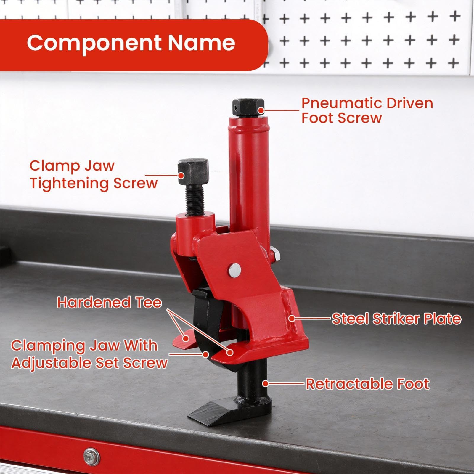 Strumento manuale per smontagomme per pneumatici, strumento portatile per ruote da 97-107 cm, strumento di riparazione pneumatici resistente con sistema di leva, per auto, camion, trattore, ATV, SUV