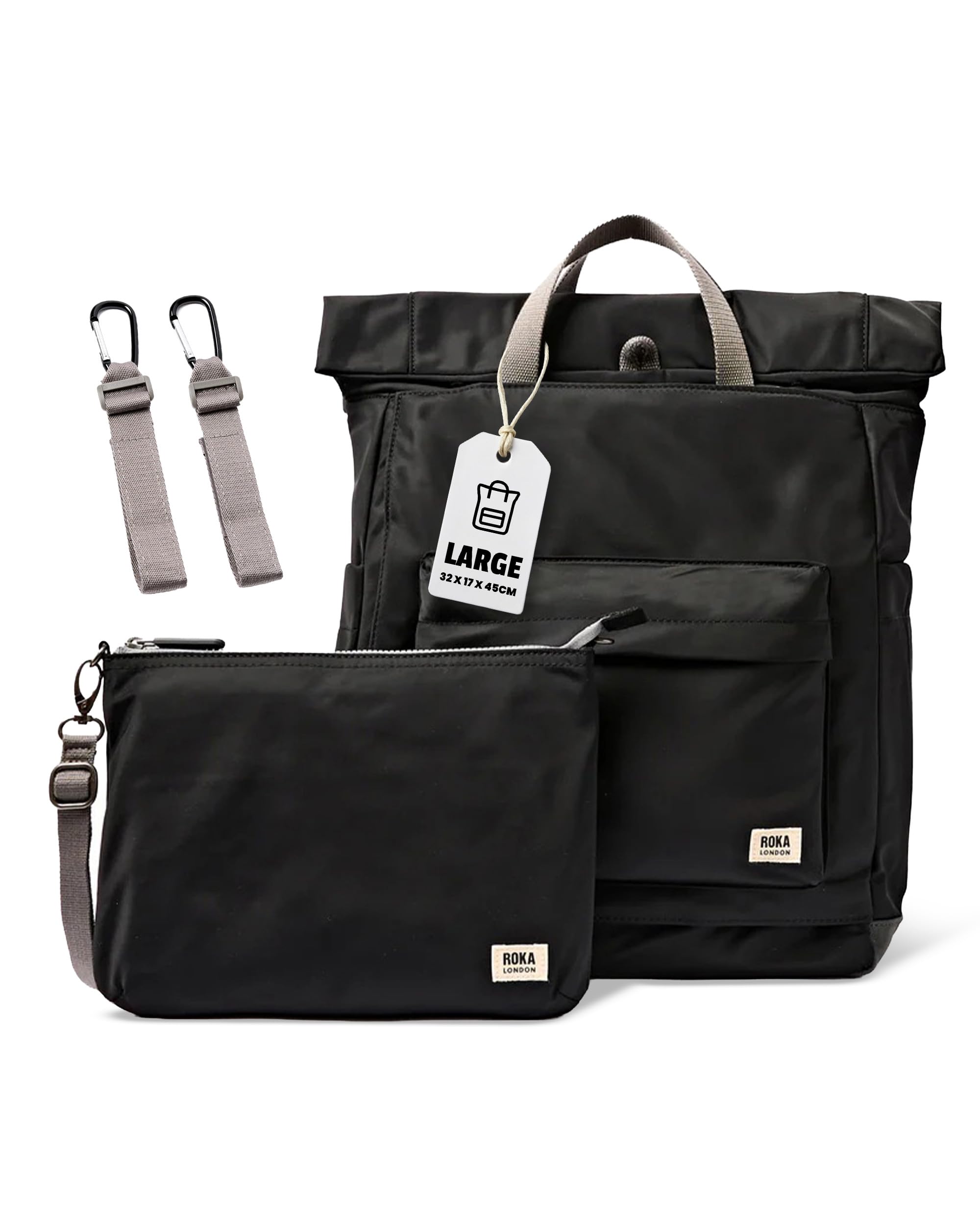 ROKA London The Primrose Baby Changing Backpack Bag, Black