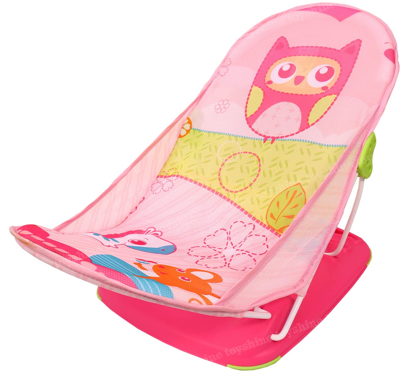 Toyshine Deluxe Baby Bather Bed Cozy Pink – Bath Tub Support for Use in the Sink or Big Bathtub – Includes 3 Reclining Positions- Pink