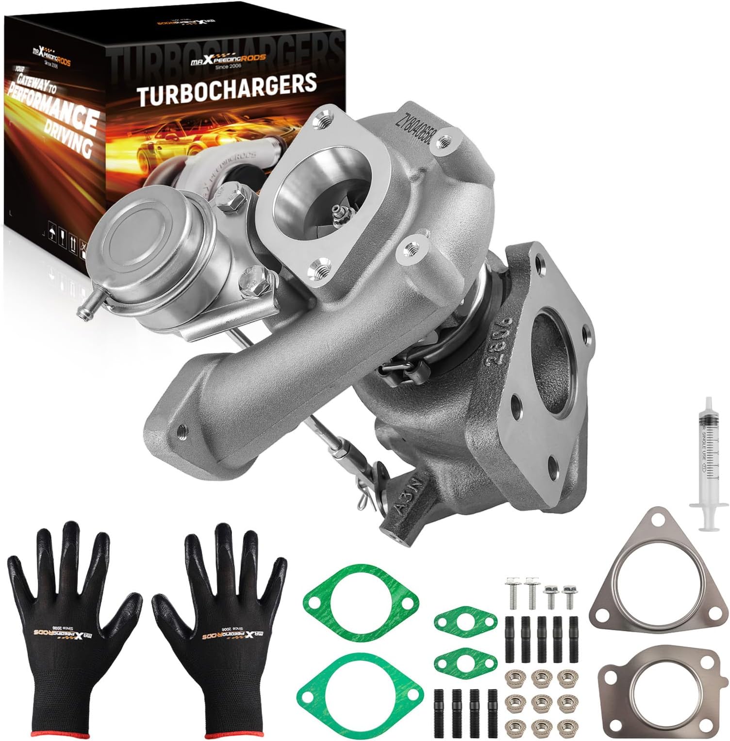 TF035HL8 Turbocharger Turbo fit for Nissan Juke 2010 2011 2012 2013 2014 2015 2016 with Wastegate Actuator & Gasket, 1.6L MR16DDT Engine Replace# 49335-00880, 14411-1KC1B
