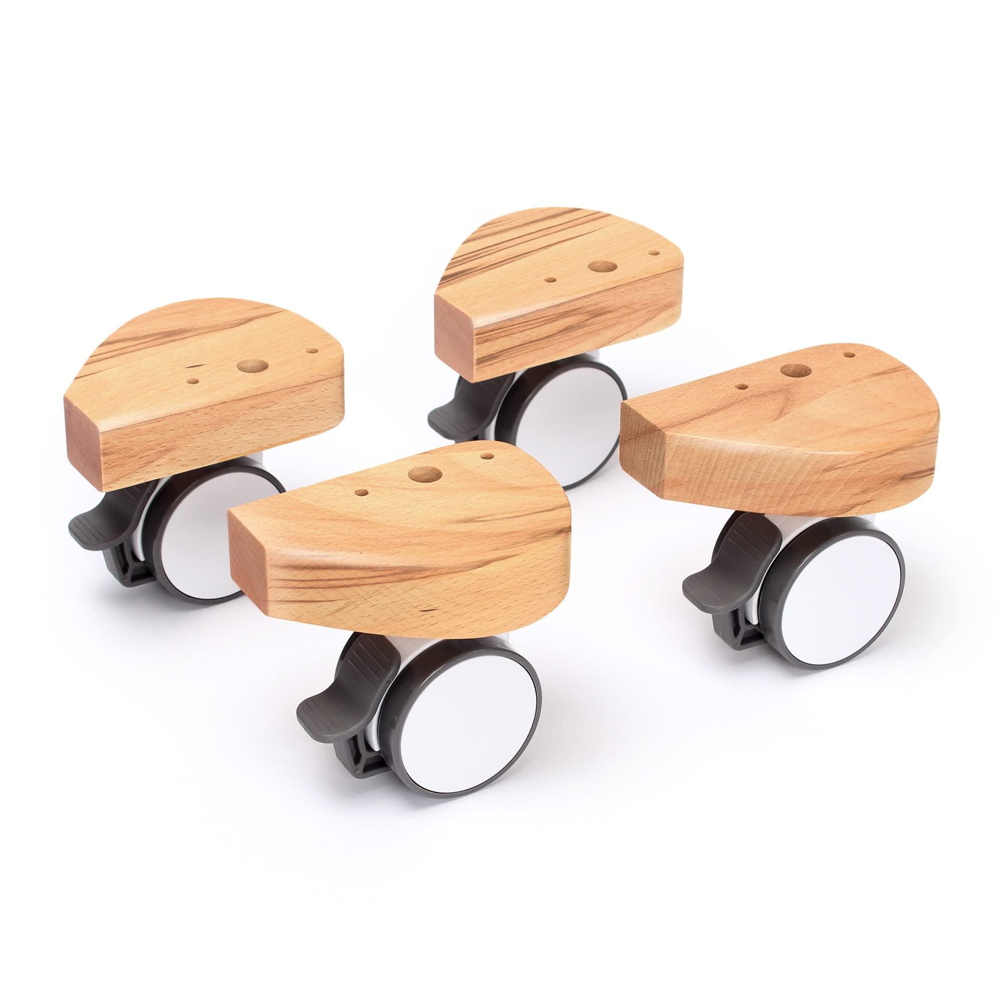 babybay Juego de Rodillos Especial con protección contra Golpes, Apto para Todos los Modelos, Madera de Haya engrasada