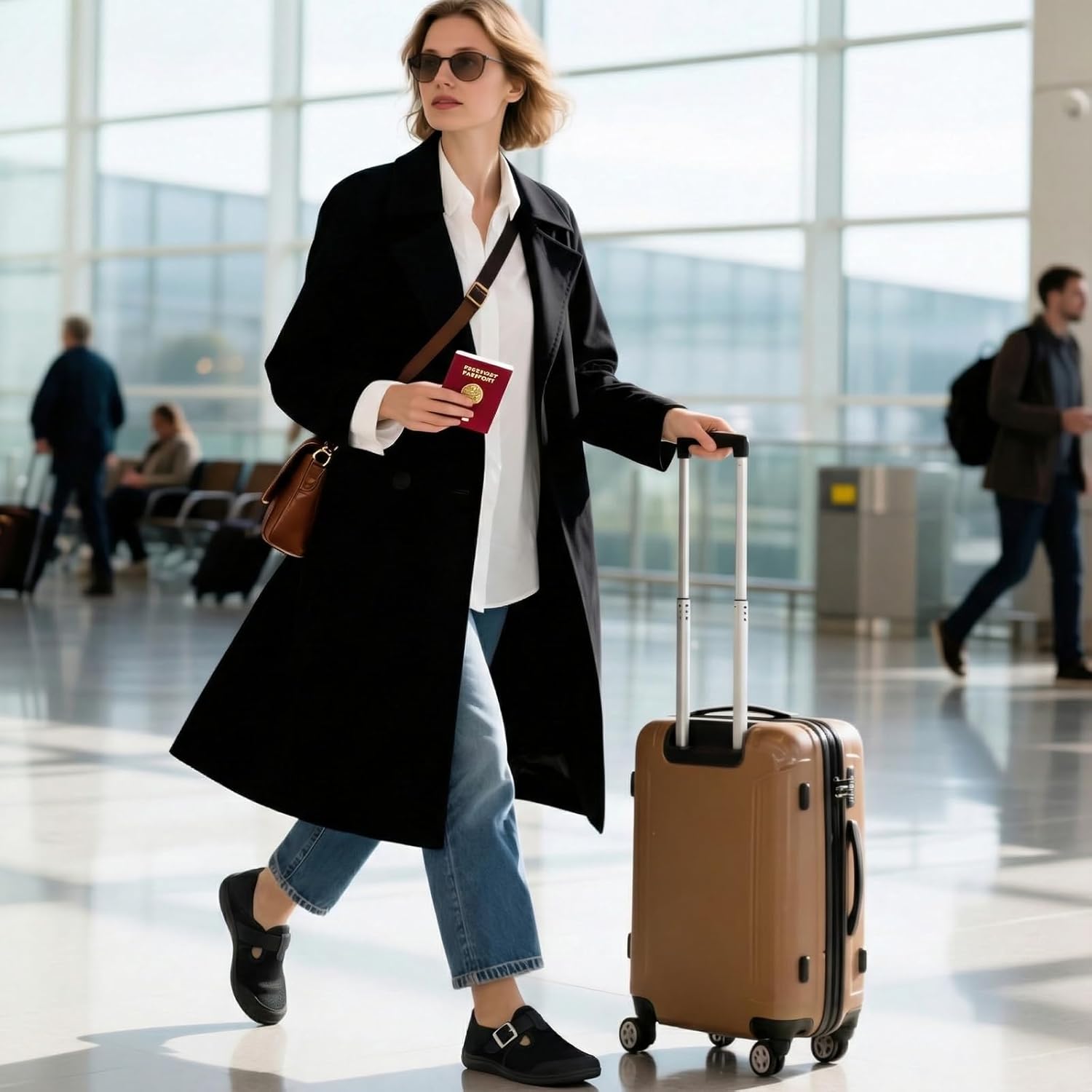 XIHALOOK Womens Walking Shoes Wide Toe Barefoot Shoes Zero Drop Minimalist Loafer with Adjustable Strap Slip on Clogs - Image 2