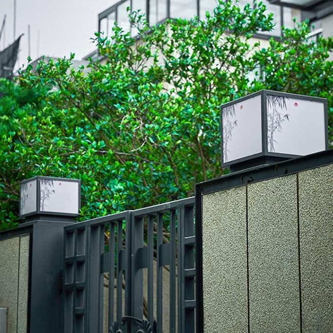 RCIDOS RCIDOS Outdoor Column Lights-IP54 Waterdichte Acryl Paalverlichting Moderne Outdoor E27 Fence Post Lamp Verlichtingsarmaturen Traditionele LED-paalkoplamp Gazonverlichting voor Villa Garden photo 2