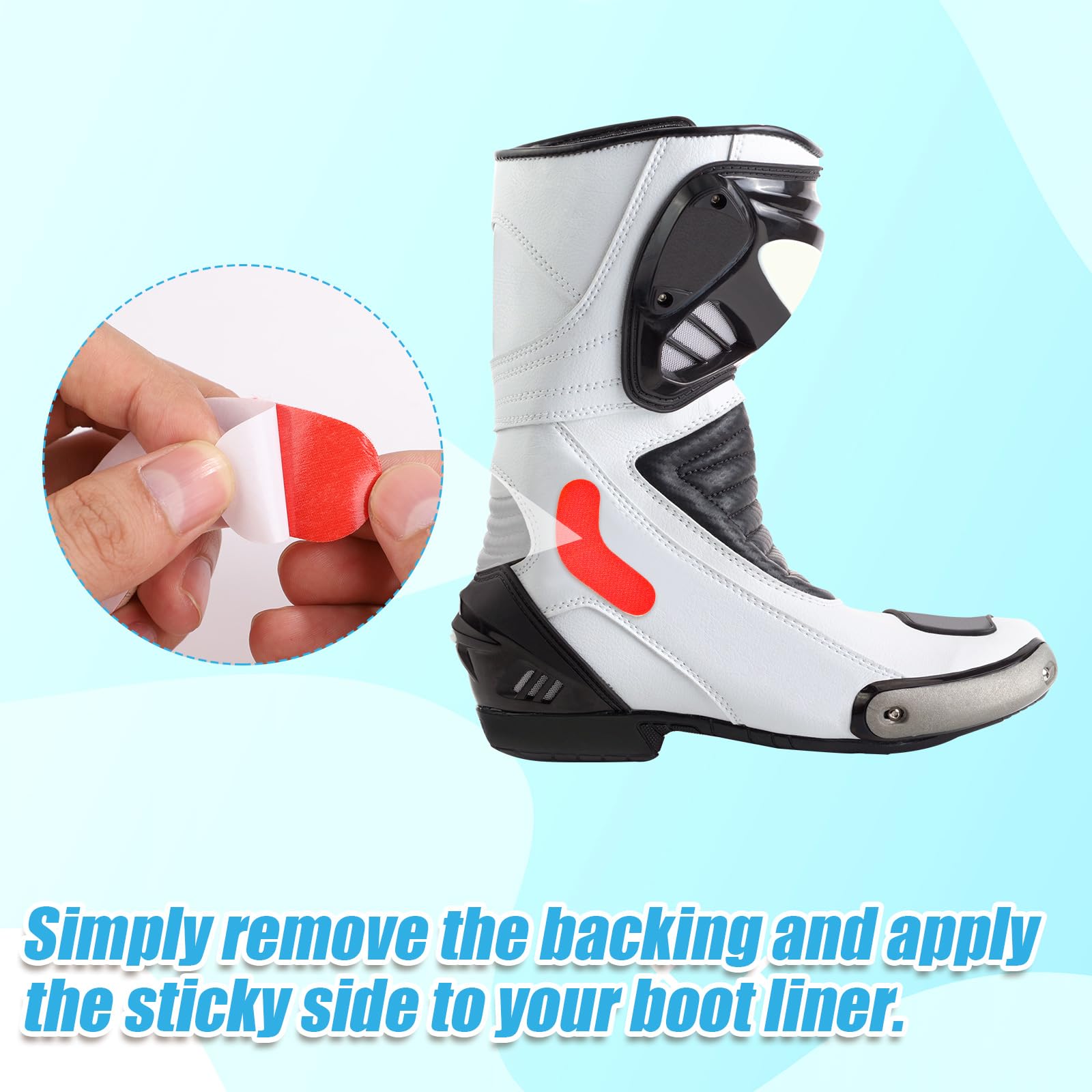 lasuroa 18 Piezas Ski & Snowboard Boots Fitting Pads, 9 x 2,5 x 0,3 cm Almohadillas de Espuma para Botas de Esquí Suaves Forros de Relleno de Espuma Autoadhesivos para Botas de Snowboard