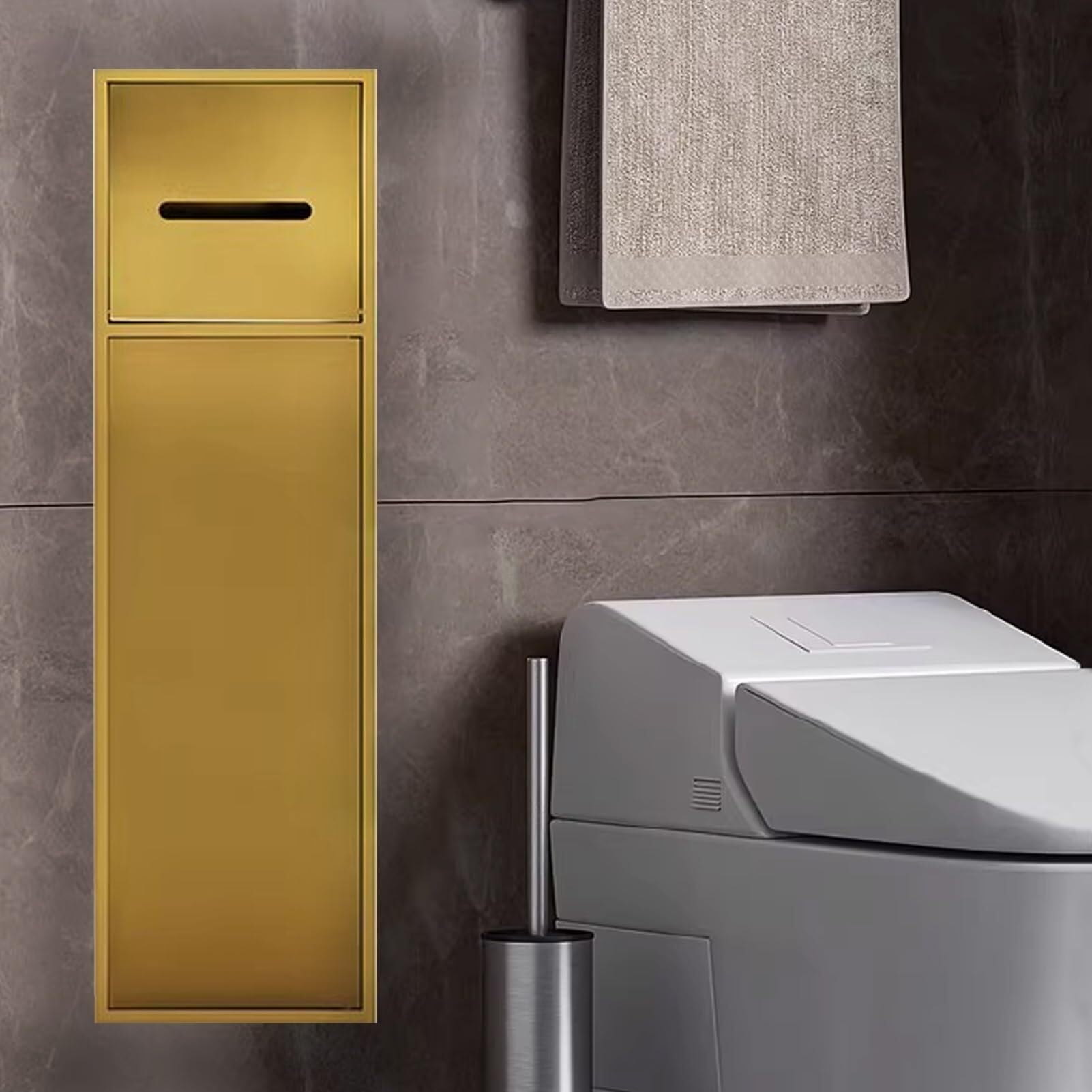 Shower Niche Recessed Shower Shelf Bathroom Niche Box for Organization(Gold)