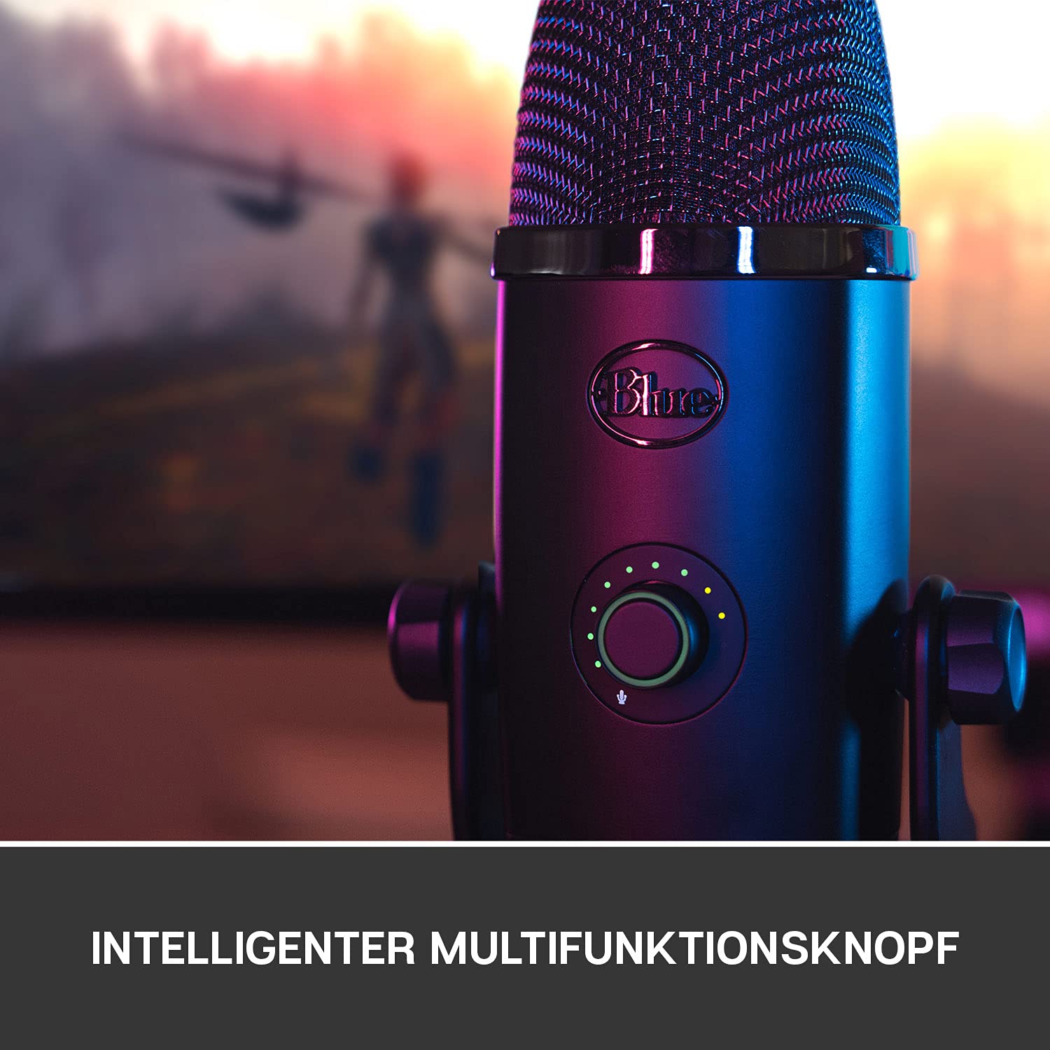 Blue Yeti X Professionelles Kondensator-USB-Mikrofon, Hochauflösende Messung und Blue VO!CE Effekte, LED-Beleuchtung für Aufnahmen, Streaming, Gaming, Podcasting auf PC und Mac - Schwarz