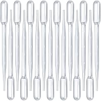 Vista 5 de Teenitor Pipetas de transferencia, 50 piezas de 3 ml cuentagotas de plástico para aceites esenciales, cuentagotas desechables de líquido