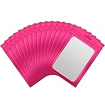 Boao 100 Pieces Resealable Foil Food Storage Bags with Clear Window Coffee Beans Candy Packaging Pouch for Food Small Business Supplies for Jewelry Self Sealed Storage Bags(3 x 4.7 Inch,Rose Red)