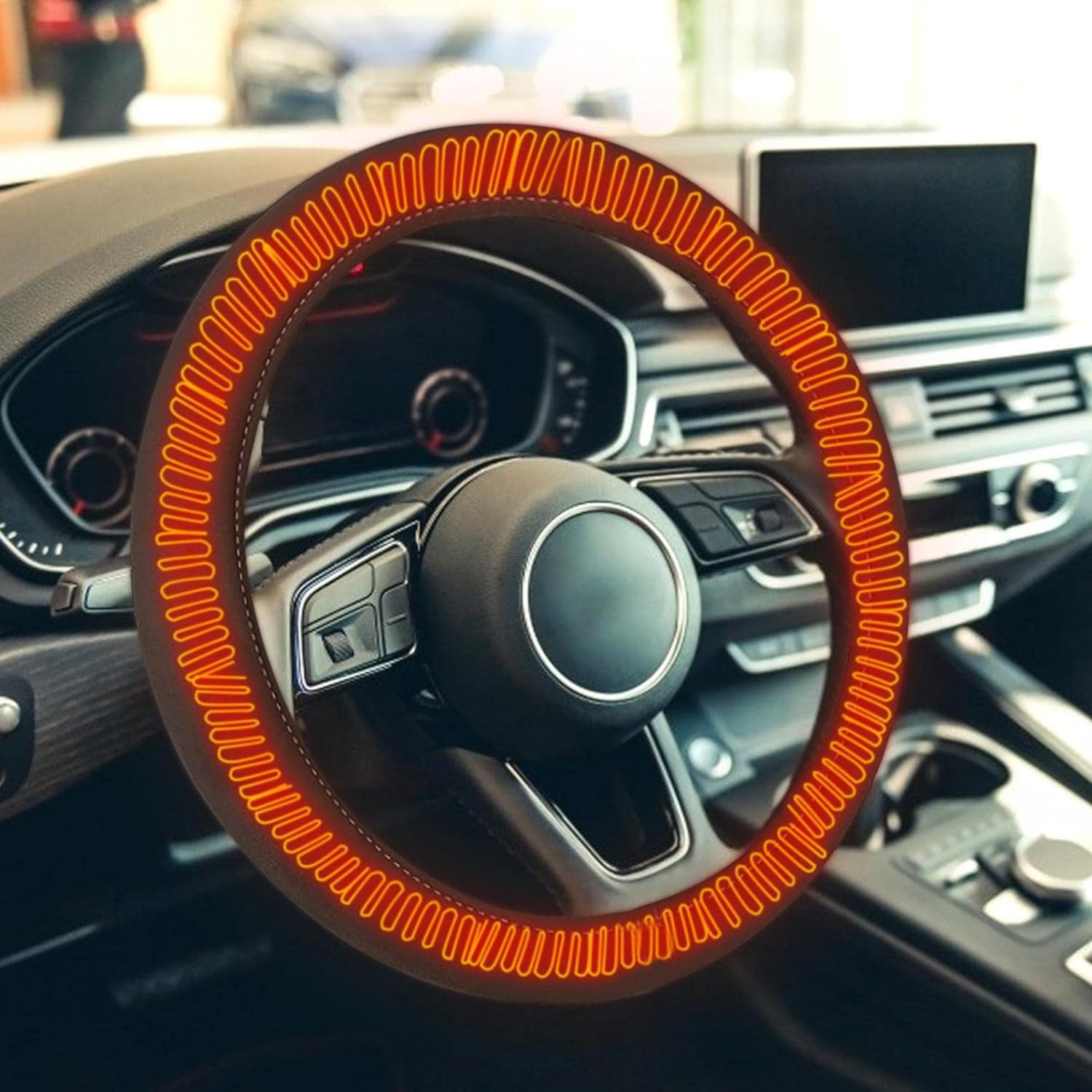 Ashata Housse De Volant 15 Pouces Housse De Volant De Voiture 15 Pouces