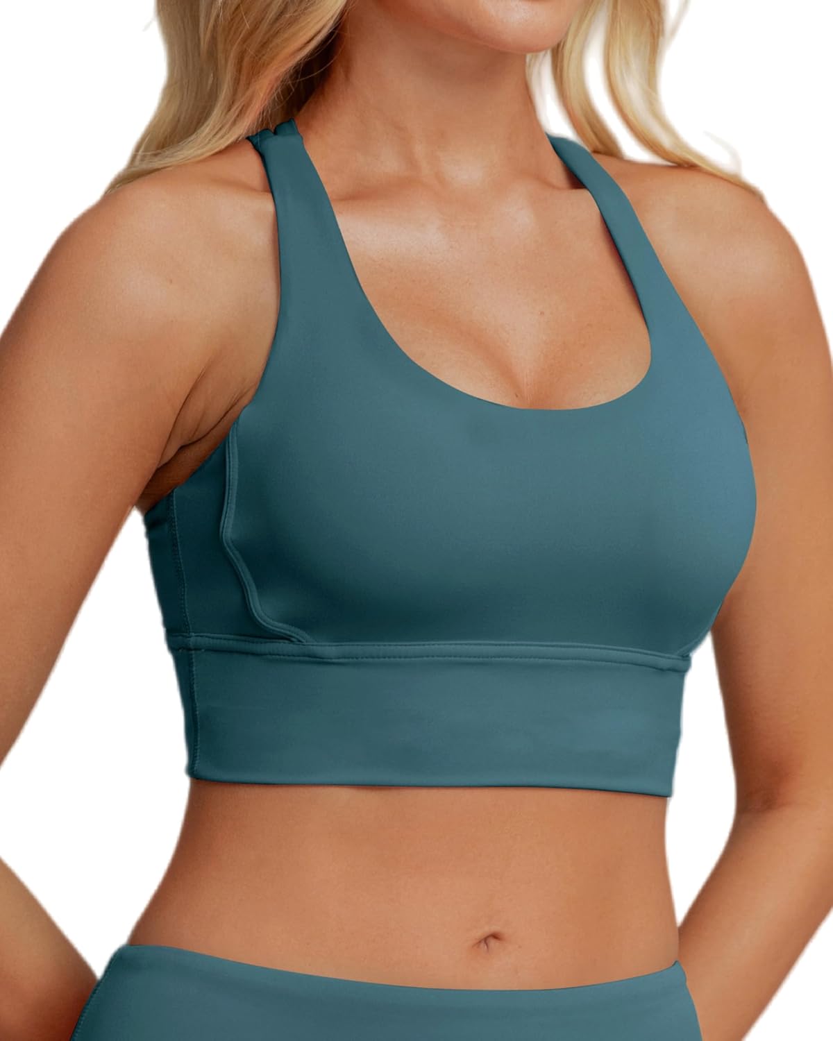 Grace Form Women's Sports Bra Padded Push Up Ultra Soft Sports Bras for Women Full Coverage Medium-Low Support