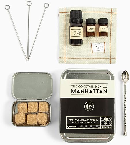 Miniatura 2 de The Cocktail Box Co. Manhattan Kit de cóctel - Kits de cóctel premium - Haz cócteles hechos a mano. Grandes regalos para él o sus amantes de los