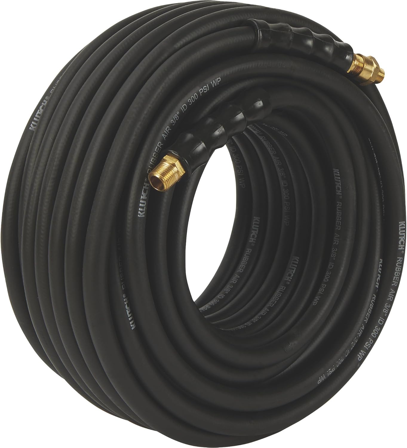 Klutch Rubber Air Hose, 3/8in. x 100ft., 300 PSI, Model# TLEX38100-NT