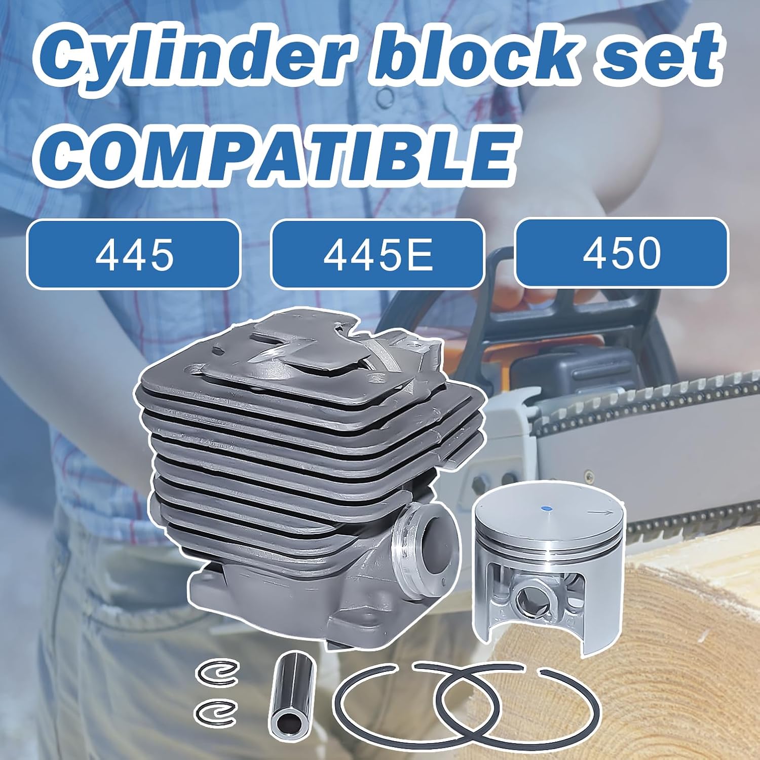 AUMEL 47mm Cylinder Piston Pin Ring Circlip Kit for Stihl MS361 Chainsaw Replace 1135 020 1202