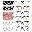 CHOFILORD 6 Pack Fashion Reading Glasses for Women Men Blue Light Blocking Oversized Square Readers with Spring Hinge (6 Pack Colorful, 1.5)